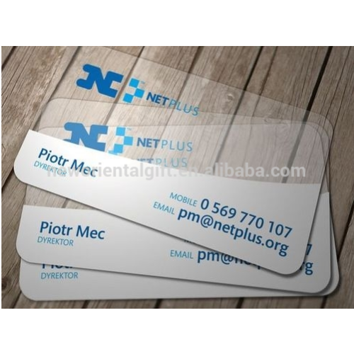 Free design!!! Clear pvc business transparent cards